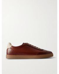Brunello Cucinelli - Coda Di Rondine Leather Sneakers - Lyst