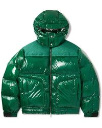 CASABLANCA - Logo-Jacquard Canvas-Trimmed Quilted Nylon-Ripstop Hooded Down Jacket - Lyst