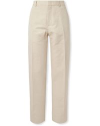 Loro Piana - Cedric Tapered Cotton And Linen-Blend Canvas Trousers - Lyst
