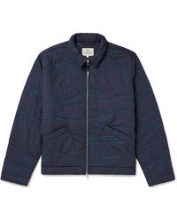 Folk - Quilted Embroidered Padded Cotton Blouson Jacket - Lyst