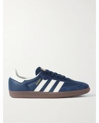 adidas Originals - Samba Og Suede-Trimmed Leather Sneakers - Lyst