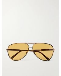 Tom Ford - Rupert-02 Aviator-frame Metal Sunglasses - Lyst