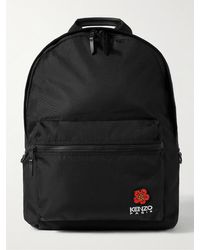 KENZO - Crest Appliquéd Logo-embroidered Canvas Backpack - Lyst