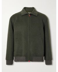 Kiton - Brushed Wool And Cashmere-Blend Blouson Jacket - Lyst