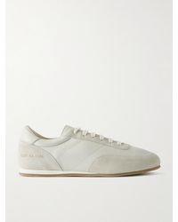 Common Projects - Minimal Runner Sneakers aus Leder mit Velourslederbesatz - Lyst