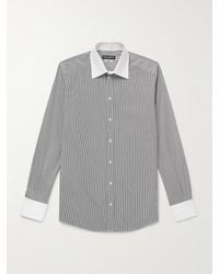 Dolce & Gabbana - Martini Slim-Fit Striped Cotton-Poplin Shirt - Lyst