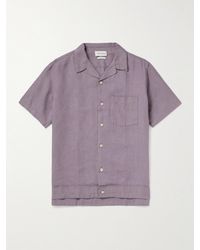 Oliver Spencer - Camp-collar Linen Shirt - Lyst