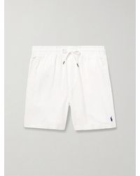Polo Ralph Lauren - Prepster Straight-Leg Logo-Embroidered Linen Drawstring Shorts - Lyst