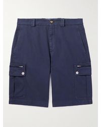 Brunello Cucinelli - Straight-leg Cotton-twill Cargo Shorts - Lyst
