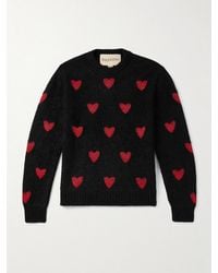 Valentino Garavani - Jacquard-Knit Metallic Wool-Blend Sweater - Lyst