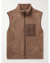 Yves Salomon - Leather-trimmed Shearling Gilet - Lyst