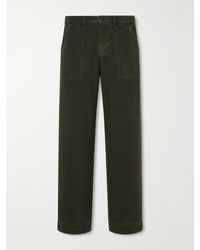Massimo Alba - New Regata Straight-Leg Brushed Cotton Trousers - Lyst