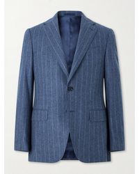 Caruso - Norma Pinstripe Wool And Cashmere-Blend Suit Jacket - Lyst