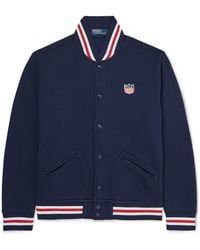 Polo Ralph Lauren - Appliquéd Cotton-blend Jersey Bomber Jacket - Lyst