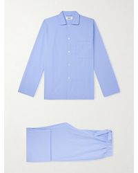 Tekla - Striped Organic Cotton-poplin Pyjamas - Lyst