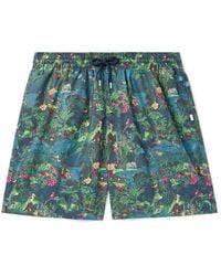 Derek Rose - Maui Straight-Leg Mid-Length Printed Swim Shorts - Lyst