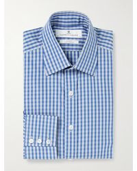 Turnbull & Asser Checked Cotton Shirt - Blue