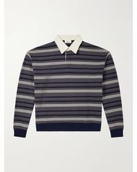 NN07 - David Striped Organic Cotton Polo Shirt - Lyst