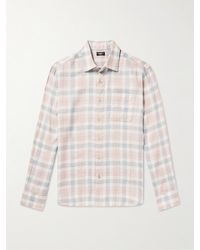 Faherty - The Weekend Checked Linen-blend Shirt - Lyst