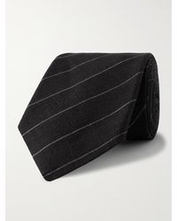 Brunello Cucinelli - Cravatta in lino a righe - Lyst