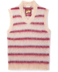 Marni - Brushed Striped Mohair-blend Sweater Vest - Lyst
