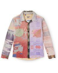 GALLERY DEPT. - Marley Retouche Distressed Patchwork Checked Cotton-Blend Shirt - Lyst