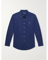 Polo Ralph Lauren - Logo-Embroidered Stretch-Cotton Poplin Shirt - Lyst