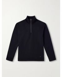 Valentino Garavani - Cotton-Blend Jersey Half-Zip Sweatshirt - Lyst
