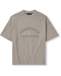 Fear Of God - Oversized Logo-appliquéd Cotton-jersey T-shirt - Lyst