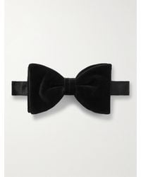 MR P. - Pre-Tied Cotton-Velvet Bow Tie - Lyst