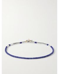 Miansai Kiran Sterling Silver Lapis Lazuli Beaded Bracelet - Weiß