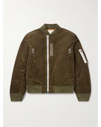 Sacai - Canvas-Trimmed Cotton-Blend Corduroy Bomber Jacket - Lyst