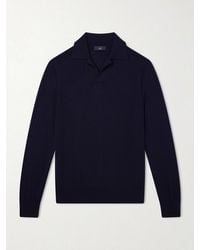 dunhill - Merino Wool Polo Shirt - Lyst