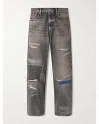 Neighborhood - Savage Distressed Wide-leg Jeans - Lyst