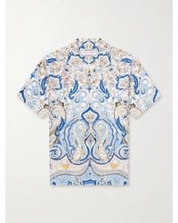 Orlebar Brown - Maitan Camp-Collar Printed Silk-Satin Shirt - Lyst