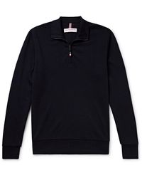 Orlebar Brown - Isar Merino Wool Half-Zip Sweater - Lyst