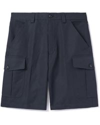 Loro Piana - Bizen Wide-leg Cotton And Linen-blend Canvas Cargo Shorts - Lyst