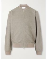 MR P. - Wool-blend Piqué Zip-up Bomber Jacket - Lyst