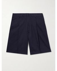 NN07 - Kay 1420 Straight-Leg Pleated Stretch Organic Cotton Shorts - Lyst