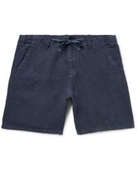 Hartford - Slim-fit Linen-chambray Drawstring Shorts - Lyst