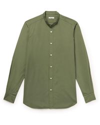 Boglioli - Slim-fit Grandad-collar Cotton-poplin Shirt - Lyst