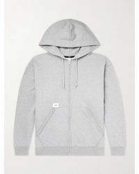 WTAPS - Throwdy Logo-appliquéd Cotton-jersey Zip-up Hoodie - Lyst