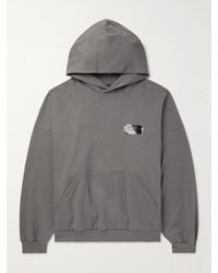 Balenciaga - Logo-Embroidered Cotton-Jersey Hoodie - Lyst