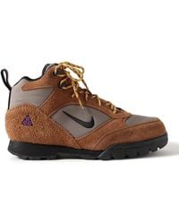 Nike - Acg Torre Mid Canvas And Suede Hiking Boots - Lyst