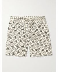 Frescobol Carioca - Santos Straight-Leg Mid-Length Printed Recycled Swim Shorts - Lyst