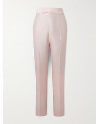 Tom Ford - Atticus Slim-Fit Tapered Wool And Silk-Blend Twill Suit Trousers - Lyst