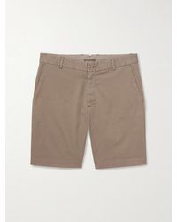Sunspel - Straight-leg Garment-dyed Cotton-blend Twill Chino Shorts - Lyst
