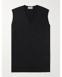 John Smedley - Hadfield Merino Wool Sweater Vest - Lyst