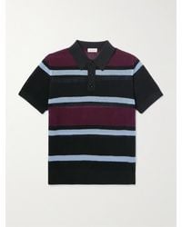 Dries Van Noten - Striped Knitted Polo Shirt - Lyst