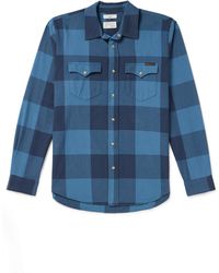 Nudie Jeans - George Checked Cotton-twill Western Shirt - Lyst